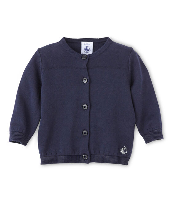 Baby-Mädchen-Cardigan aus Baumwolle blau SMOKING