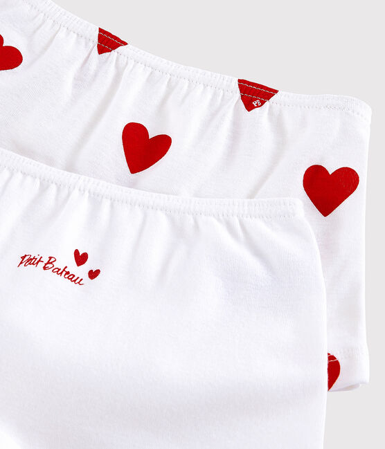 2er-Set Shortys aus Baumwolle mit Herzmotiv für Mädchen variante 1