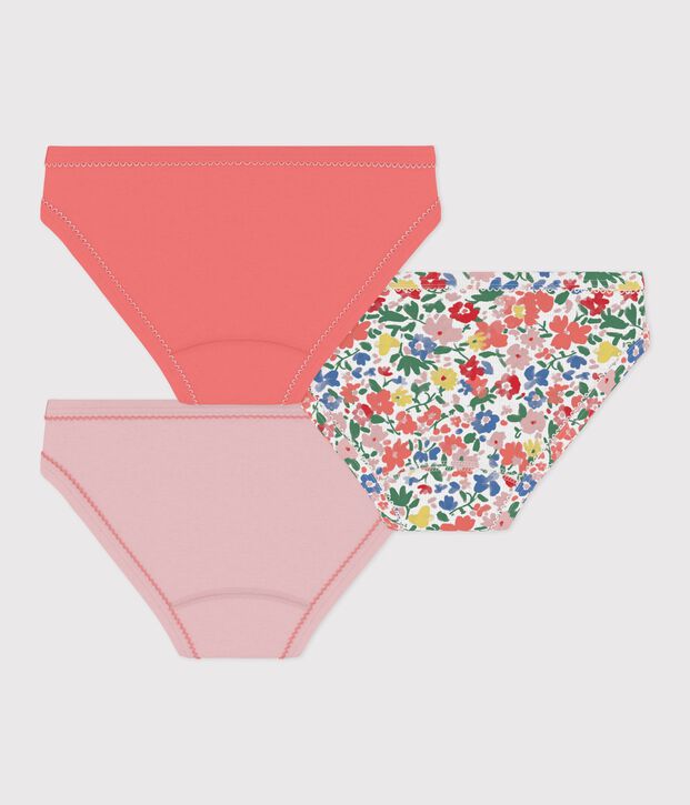 Set Kinder-Slips aus Baumwolle mit Blumenmotiv vielfarbig
