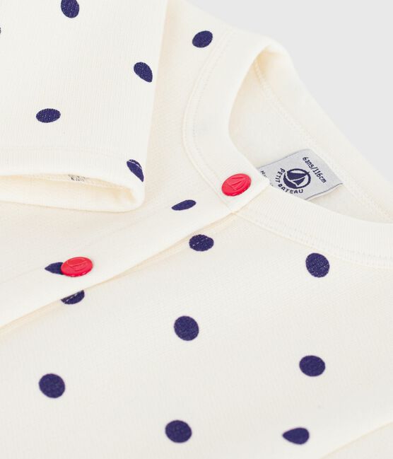 Kinder-Cardigan aus Baumwolle mit Pünktchen blau MILK/ SOIR