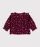 Lang&auml;rmelige Baby-Bluse aus Feincord mit Blumenmuster rot/vielfarbig