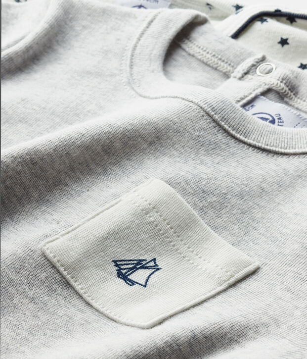 Set aus 2 Baby-T-Shirts f&uuml;r Jungen vielfarbig