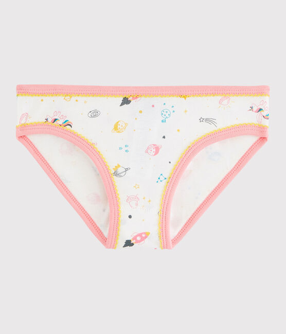 Baumwollhöschen für kleine Mädchen weiss MARSHMALLOW/rosa GRETEL/ MULTICO