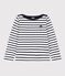 Kinder-Matrosenshirt aus Bio-Baumwolle weiss MARSHMALLOW/blau SMOKING