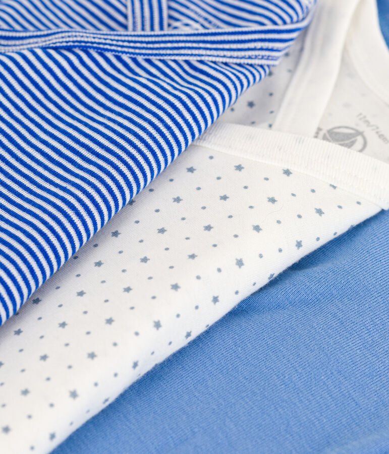 3er-Set bedruckte lang&auml;rmelige Bodys aus Baumwolle vielfarbig