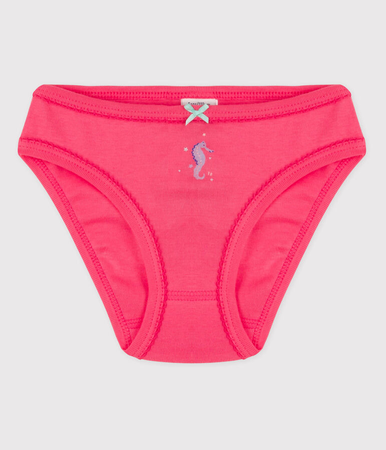 3er-Set Slips mit Ringelstreifen f&uuml;r M&auml;dchen rosa