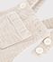 Langbeinige Baby-Latzhose aus einfarbigem Feincord naturfarben