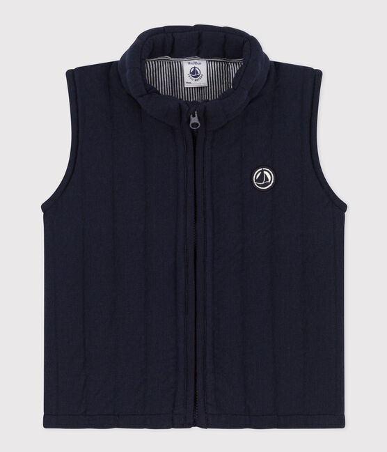 Baby-Weste aus gestepptem Doppeljersey blau SMOKING