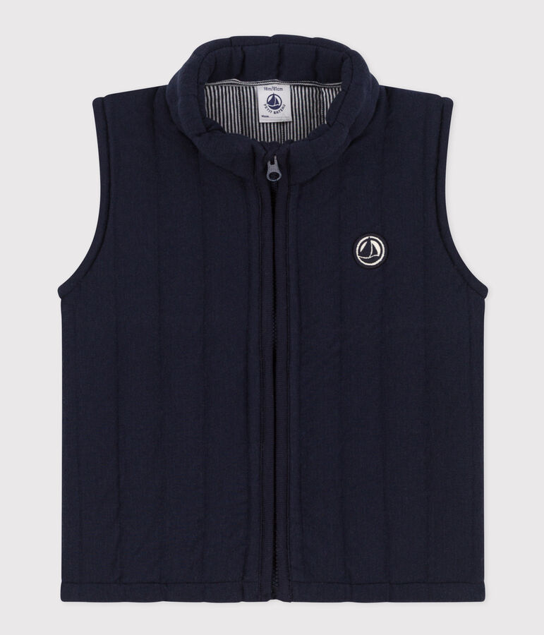 Baby-Weste aus gestepptem Doppeljersey blau