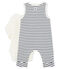 2-teiliges Baby-Ensemble aus Rippstrick weiss MARSHMALLOW/blau SMOKING