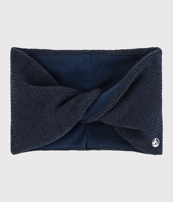 Kinder-Snood aus Strickstoff, in Flechtoptik ausgeführt Mädchen - Jungen blau SMOKING
