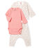 3-teiliges Baby-Set aus Rippstrick für Mädchen weiss MARSHMALLOW/weiss MULTICO