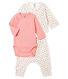 3-teiliges Baby-Set aus Rippstrick für Mädchen