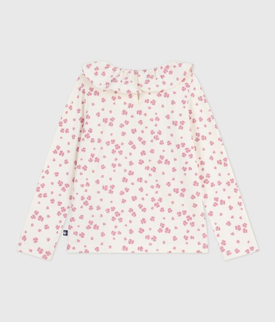 Langärmeliges Kinder-T-Shirt aus bedruckter Baumwolle MILK/ MULTICO