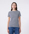 Kurzärmeliges Damen-T-Shirt "L'Iconique" aus gestreiftem Rippstrick blau SMOKING/weiss MARSHMALLOW