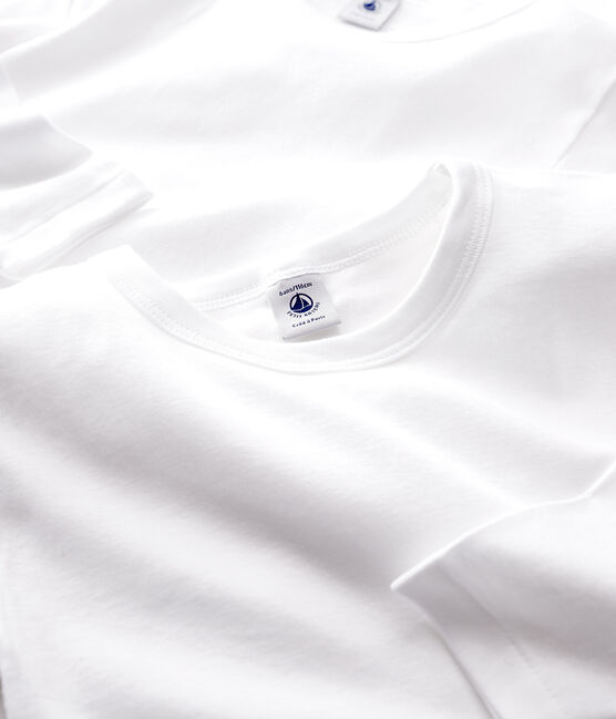 2er-Set langärmelige weiße T-Shirts für Jungen variante 1