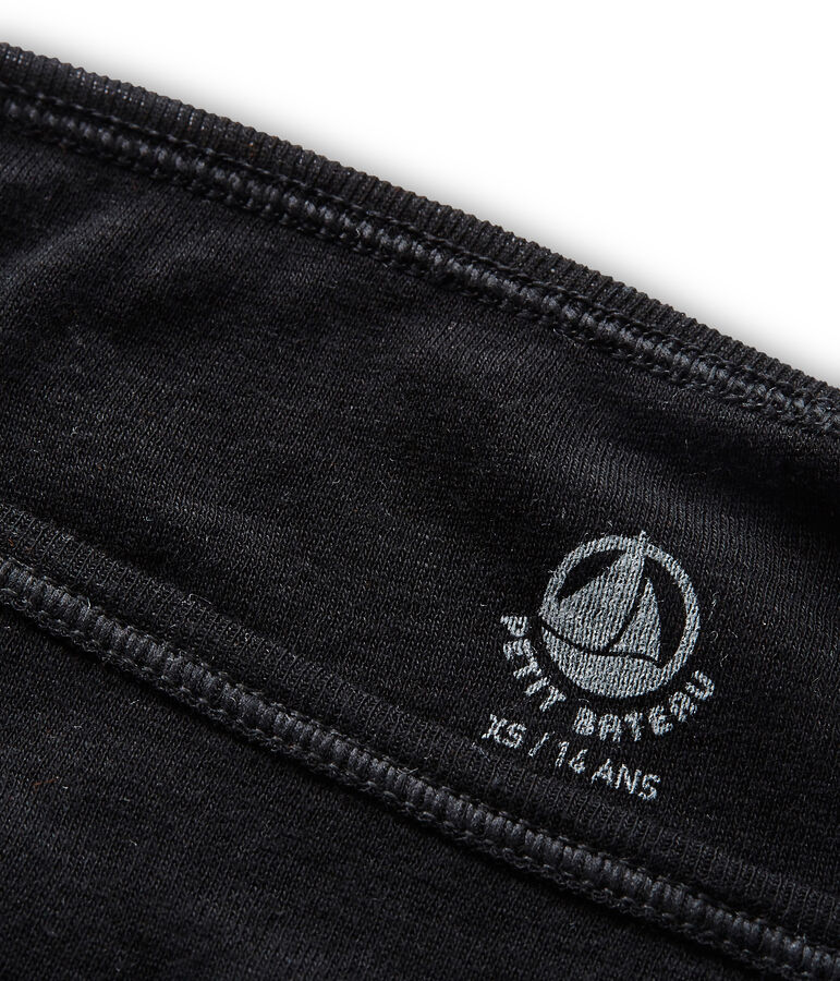 Damen-Slip aus leichter Baumwolle schwarz NOIR