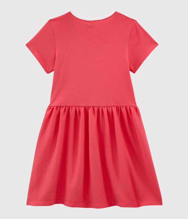 Kurz&auml;rmeliges Kinderkleid aus Baumwolle f&uuml;r M&auml;dchen rosa