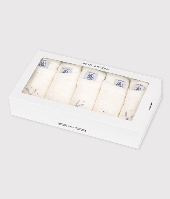 5er-Set Baby-Bodys aus Rippstrick variante 1