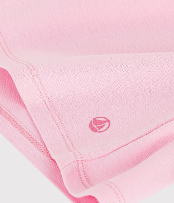 Kurzärmeliges Damen T-Shirt aus einfarbiger Baumwolle rosa MARQUISE