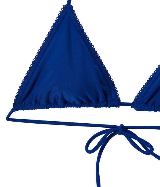 Einfarbiger Damen Bikini blau PERSE