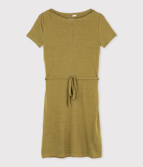 Damen-Kleid aus Leinen braun AMARANTHA
