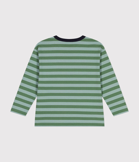 Langärmeliges Kinder-T-Shirt aus feinem Jersey für Jungen grün PALMERAIE/ PAUL