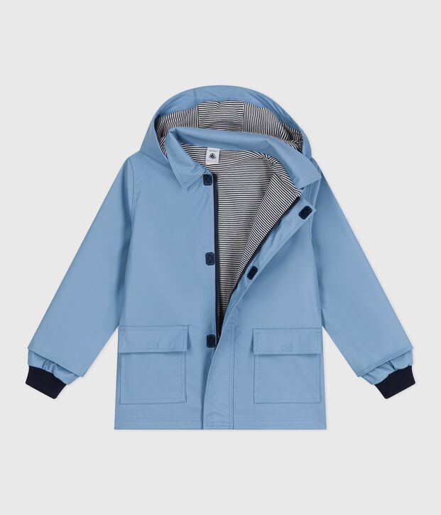 Ikonische  Kinder-Regenjacke unisex blau