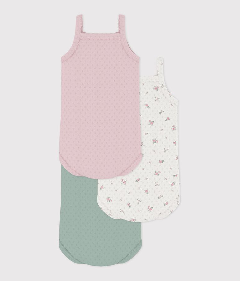 Set Baby-Tr&auml;gerbodys aus Baumwolle mit Blumen-Lochstickerei vielfarbig