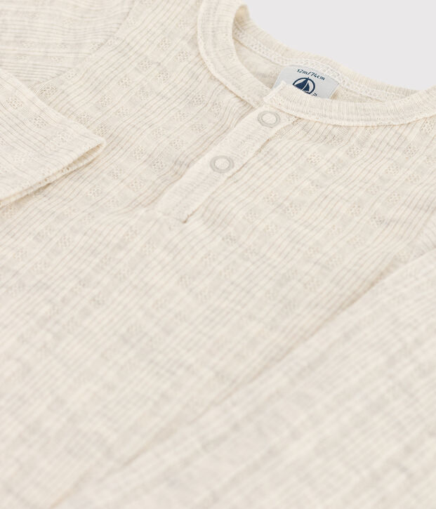 Lang&auml;rmeliger Baby-Body aus Baumwolle mit Tunikaausschnitt MONTELIMAR CHINE