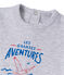 Bedrucktes Baby-Jungen-T-Shirt grau POUSSIERE CHINE