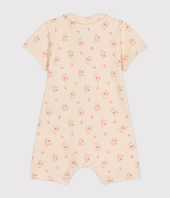 Kurzer Baby-Overall aus leichtem Jersey weiss AVALANCHE/ MULTICO