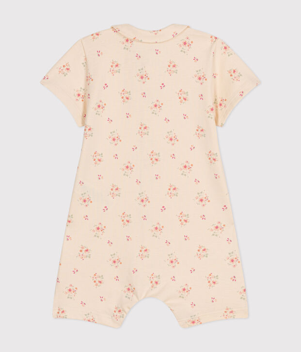 Kurzer Baby-Overall aus leichtem Jersey naturfarben/vielfarbig