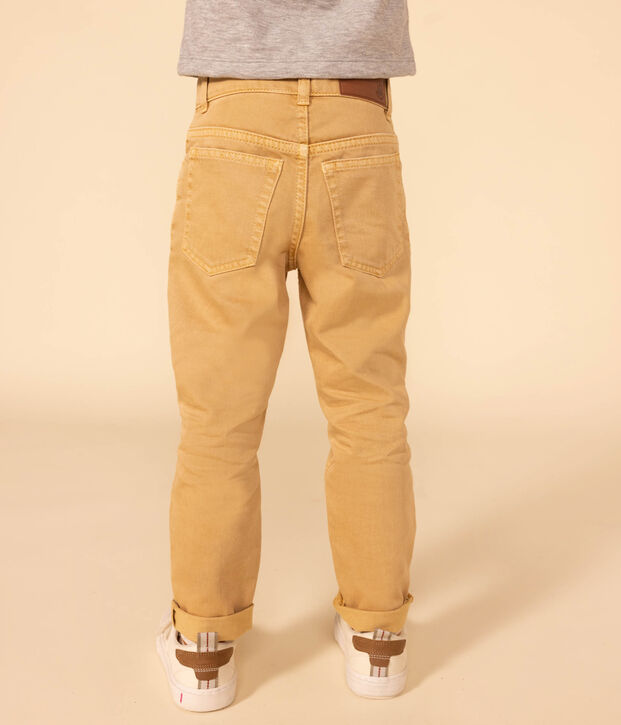 Kinderhose aus Denim f&uuml;r Jungen beige