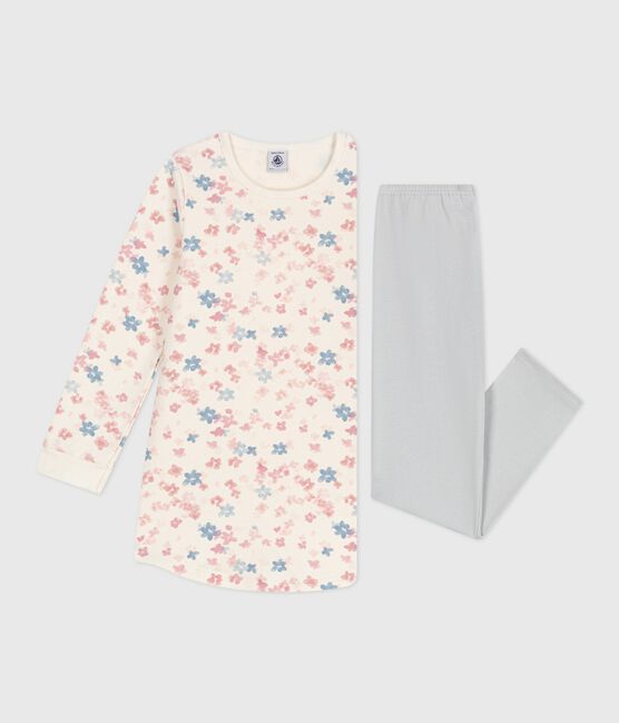 Kinder-Nachthemd und Leggings aus Molton mit Blumenmotiv MILK/ MULTICO