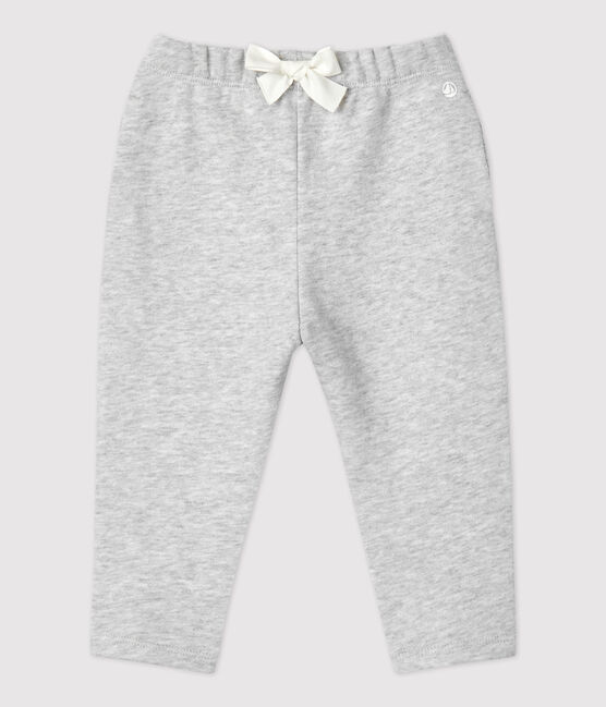 Baby-Hose aus Bio-Molton. grau BELUGA CHINE