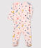 Baby-Strampler aus Molton mit Tier-Druck für Mädchen rosa FLEUR/weiss MULTICO
