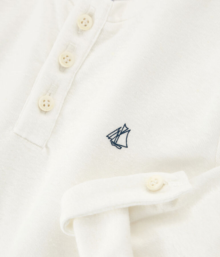 Kinder-T-Shirt f&uuml;r Jungen weiss MARSHMALLOW