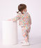 Baby-Leggings aus Baumwolle mit Blumenmuster weiss/vielfarbig