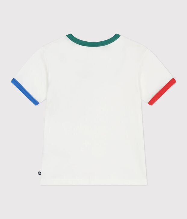 Kurz&auml;rmeliges Kinder T-Shirt aus Baumwolle weiss