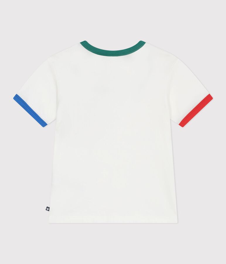 Kurz&auml;rmeliges Kinder T-Shirt aus Baumwolle weiss