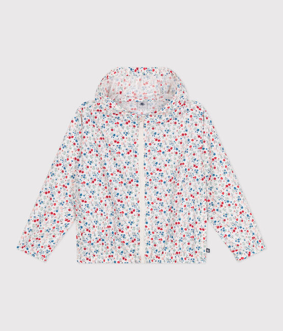 Ultraleichte Kinder-Windjacke weiss MARSHMALLOW/weiss MULTICO