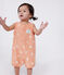 Ärmelloser Baby-Kurzoverall aus Baumwoll-Frottee mit Sonnenmuster orange ABRICOT/ MARSHMALLOW