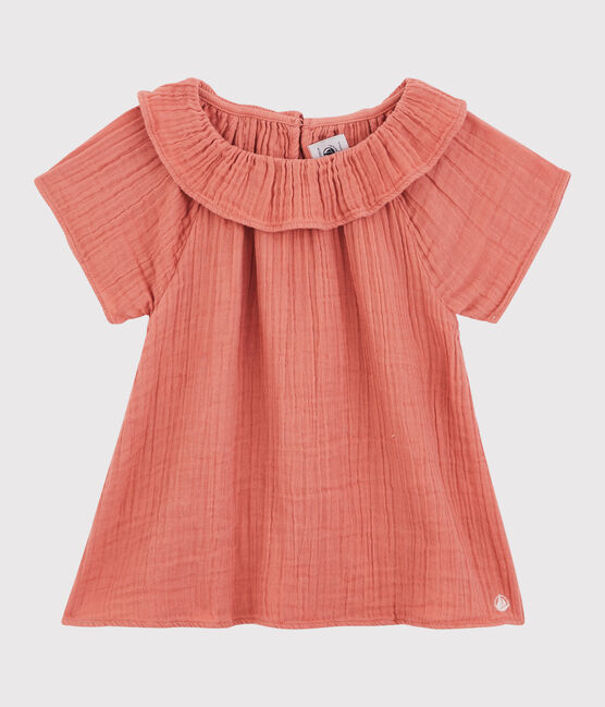 Kinder-Bluse aus Musselin-Stoff für Mädchen rosa PAPAYE