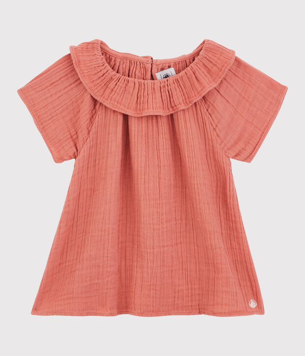 Kinder-Bluse aus Musselin-Stoff f&uuml;r M&auml;dchen rosa