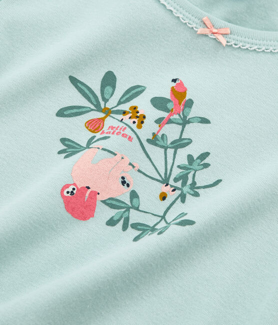 Rippstrick-Kurzpyjama für kleine Mädchen CRYSTAL