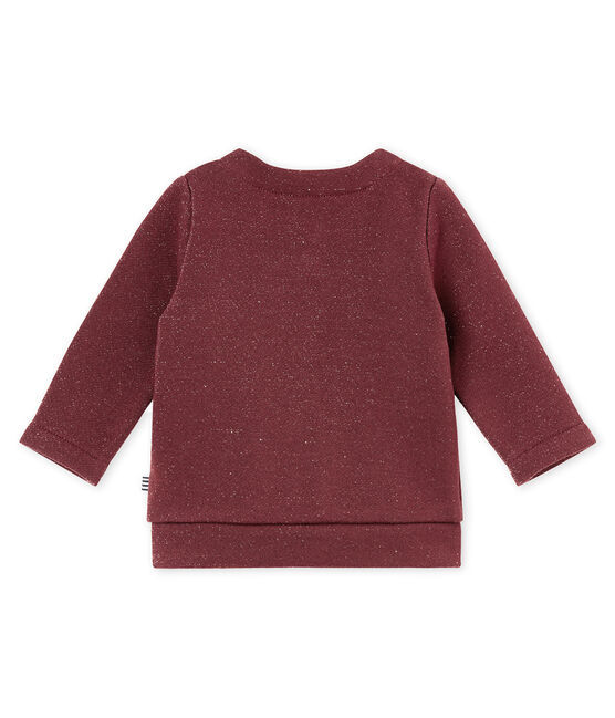 Glitzernder Baby MädchenCardigan aus Molton rot OGRE/gelb DORE