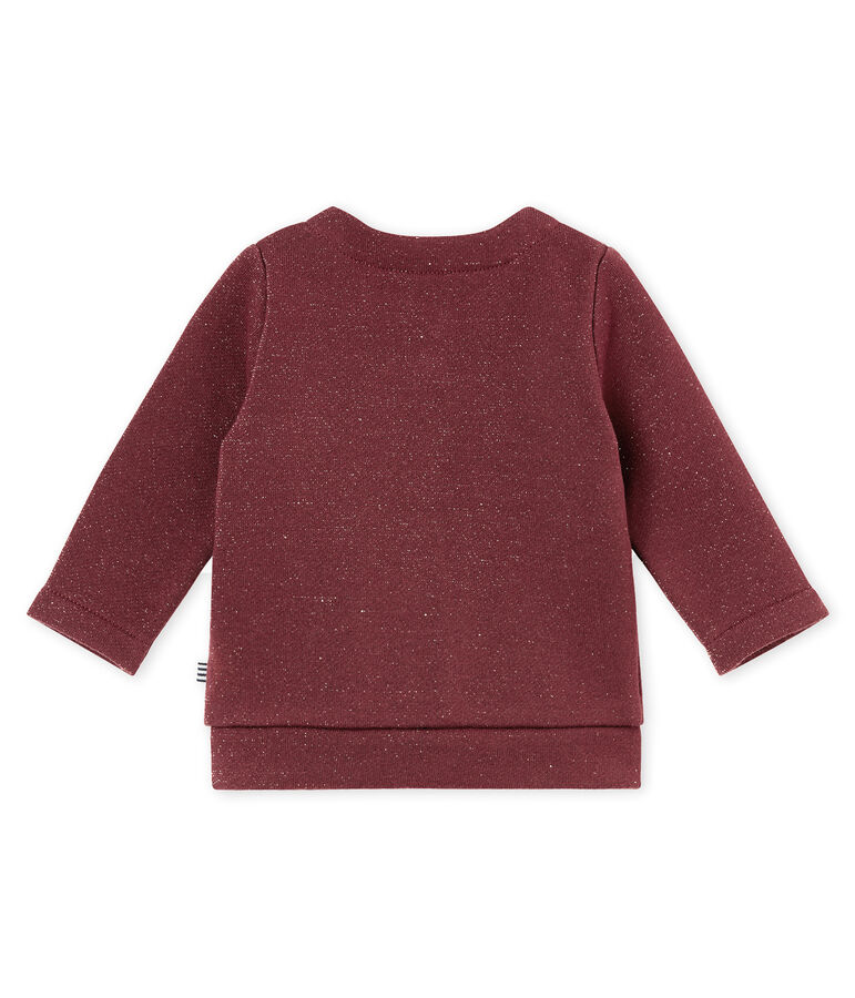 Glitzernder Baby M&auml;dchenCardigan aus Molton rot OGRE/gelb DORE