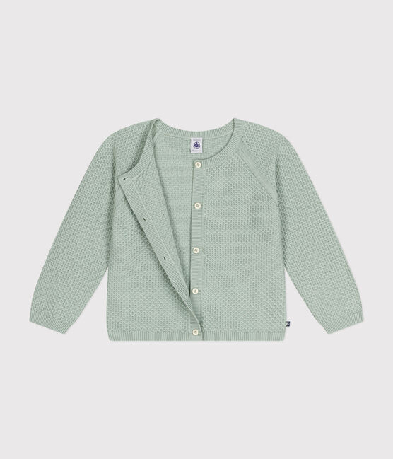 Cardigan aus Baumwolle Kinder/Mädchen grün HERBIER