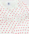 Kinderpyjama aus Baumwolle mit rotem Polka-Dot-Muster für Mädchen weiss MARSHMALLOW/rot PEPS